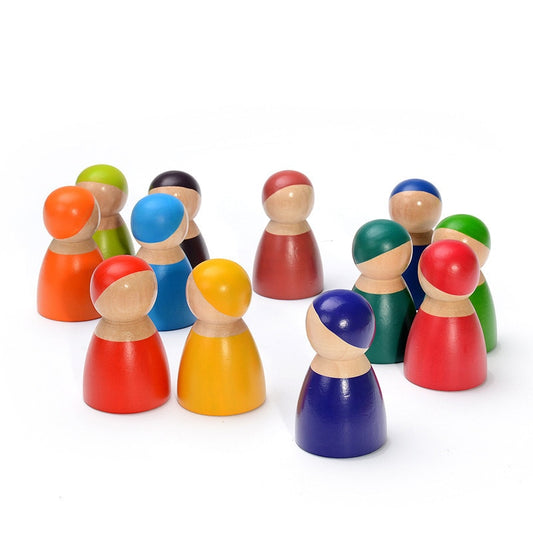 Colourful Wooden Peg Dolls