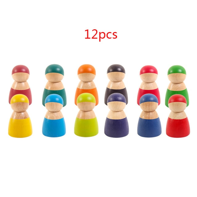 Colourful Wooden Peg Dolls