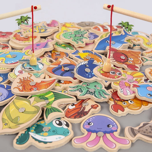 Wooden Magnetic Fishing Game