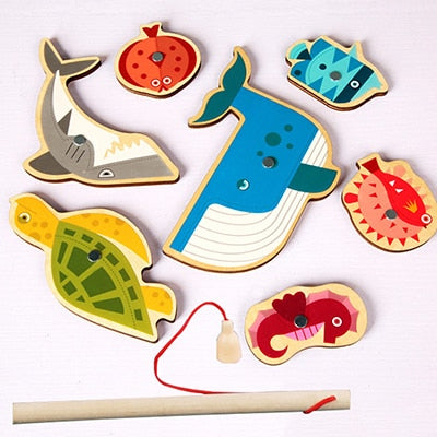Wooden Magnetic Fishing Game