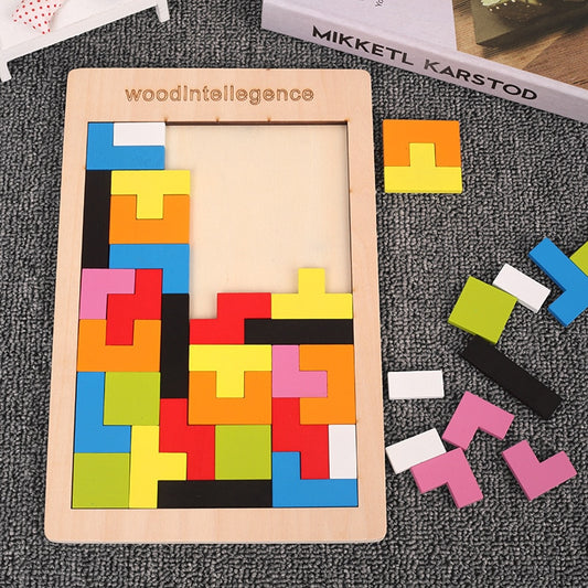 Wooden Tetris Puzzle